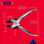 Maun Flat Nose Smooth Jaws Plier With Return Spring 160mm