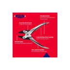 Maun Flat Nose Smooth Jaws Plier With Return Spring 160mm