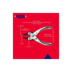 Maun Snipe Nose Pliers With Serrated Jaws 125mm