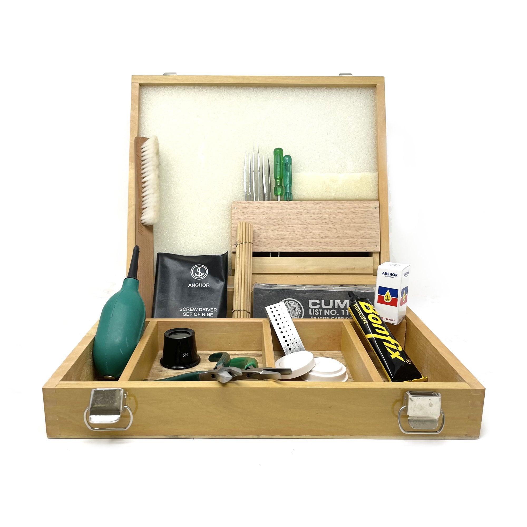 Beginner Watchmaking Tool Kit in Wooden Box