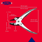 Maun Round & Flat Nylon Jaws Plier With Return Spring 140mm