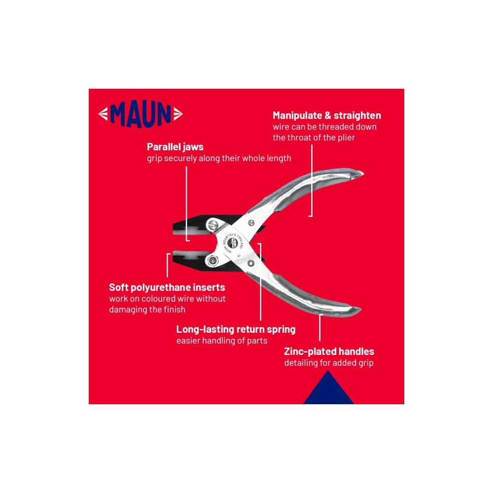 Maun Flat Nose Soft Plastic Jaws Plier 125mm