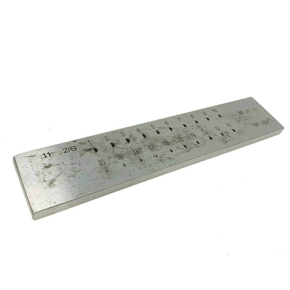 Swiss Style Half Round Draw Plate 20 Holes 0.1-0.3mm Diameter