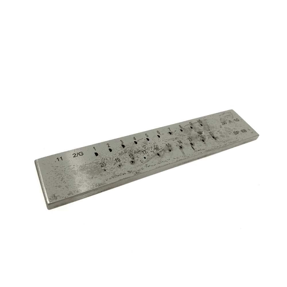 Swiss Style Half Round Draw Plate 20 Holes 0.1-0.3mm Diameter