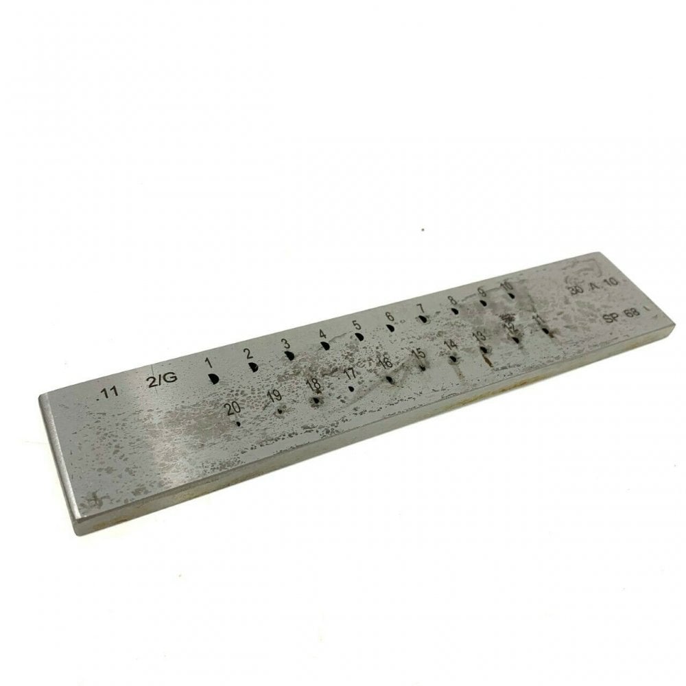 Swiss Style Half Round Draw Plate 20 Holes 0.1-0.3mm Diameter