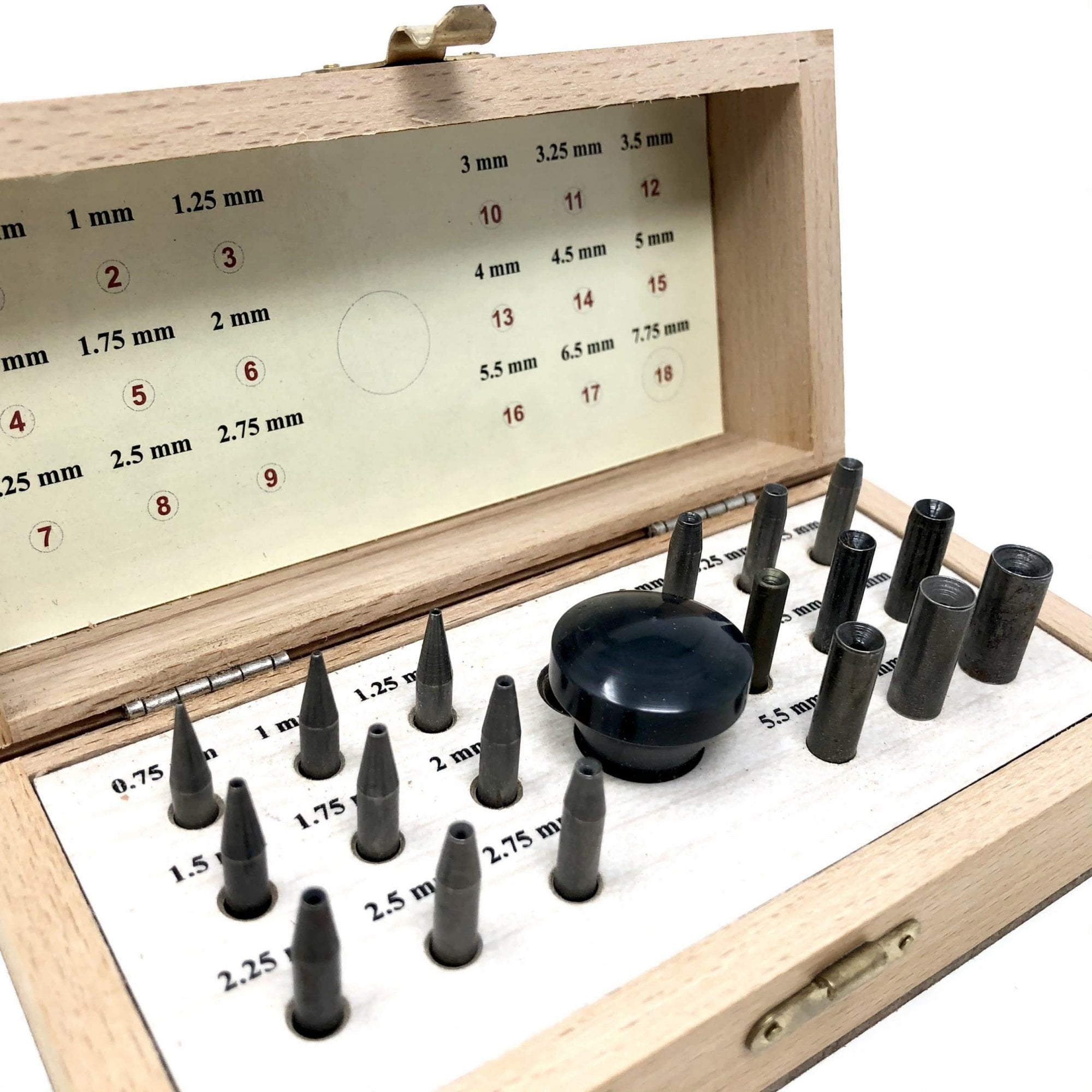 Set of 18 Bezel Setting Closing Punches
