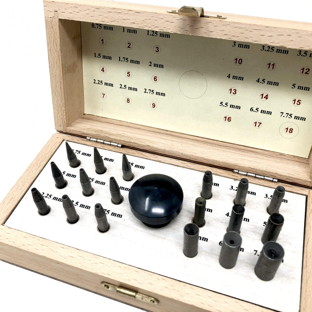 Set of 18 Bezel Setting Closing Punches