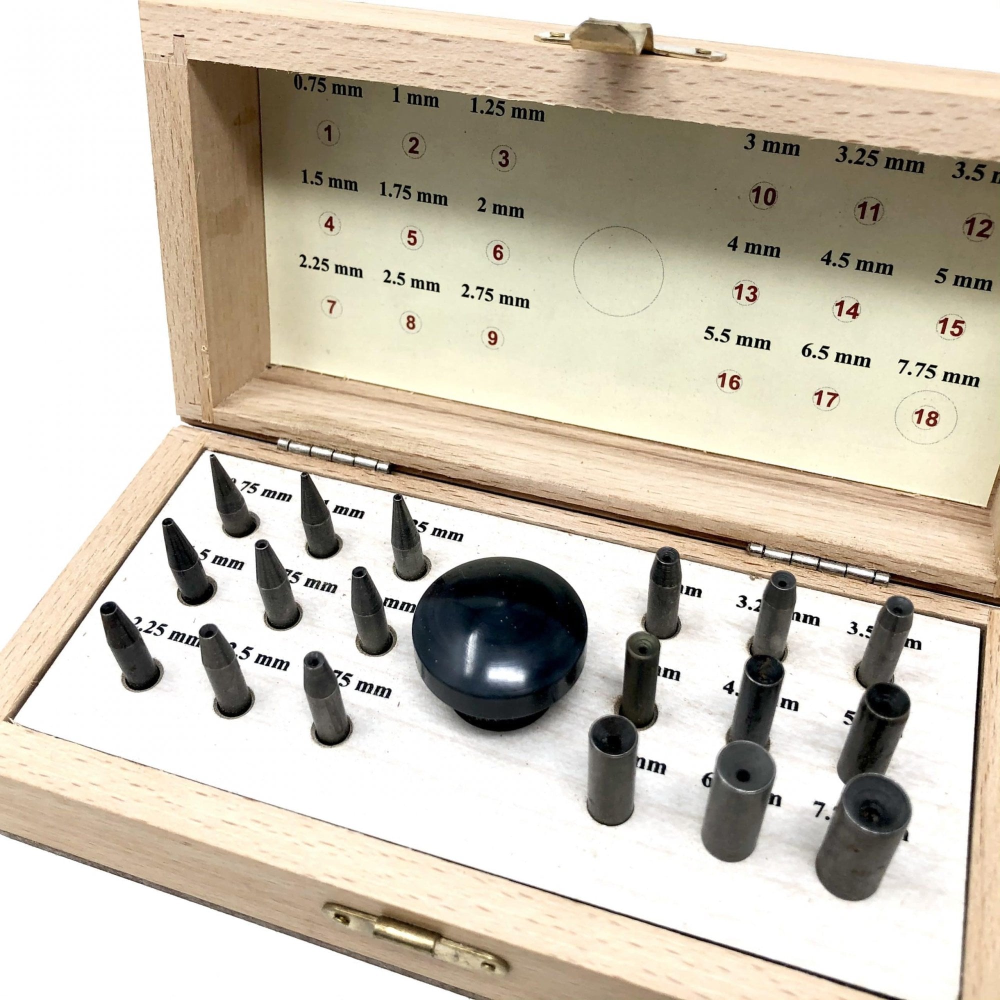 Set of 18 Bezel Setting Closing Punches