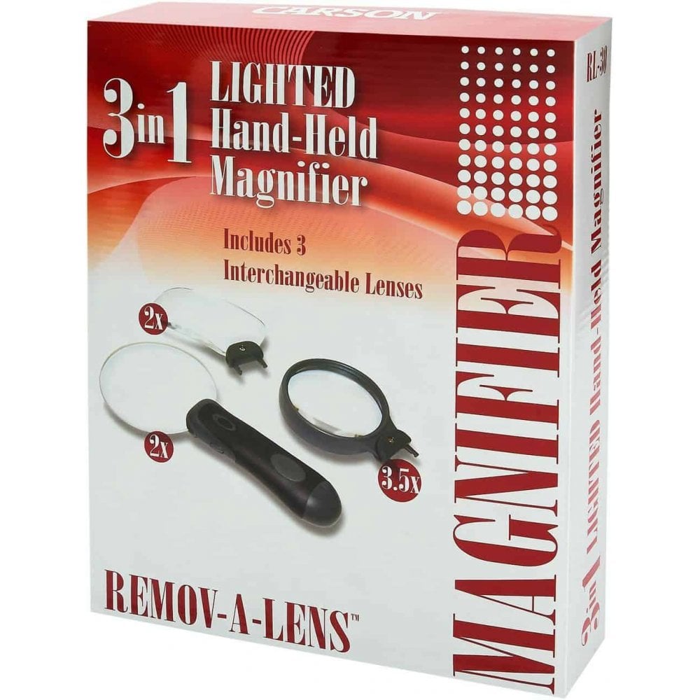 Carson Remov-A-Lens 3-in-1 LED Magnifier