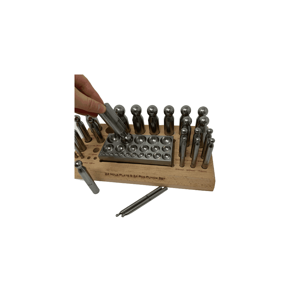 Dapping Punch & Plate Set of 24