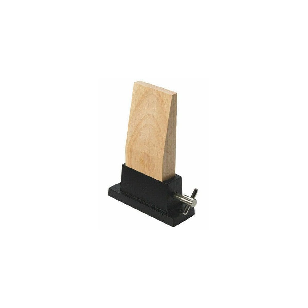 Jeweller's Wooden Bench Pin with Metal Holder