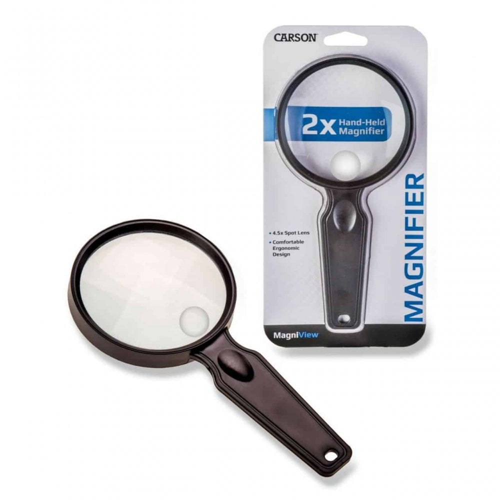 Carson MagniView 2x Magnifier with 4.5x Spot