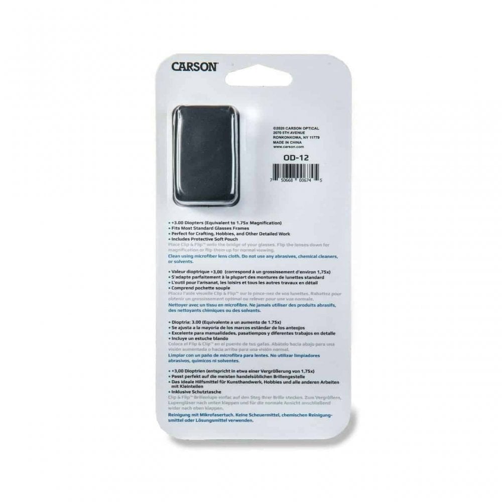 Carson Clip On & Flip 1.75x Magnifying Glasses