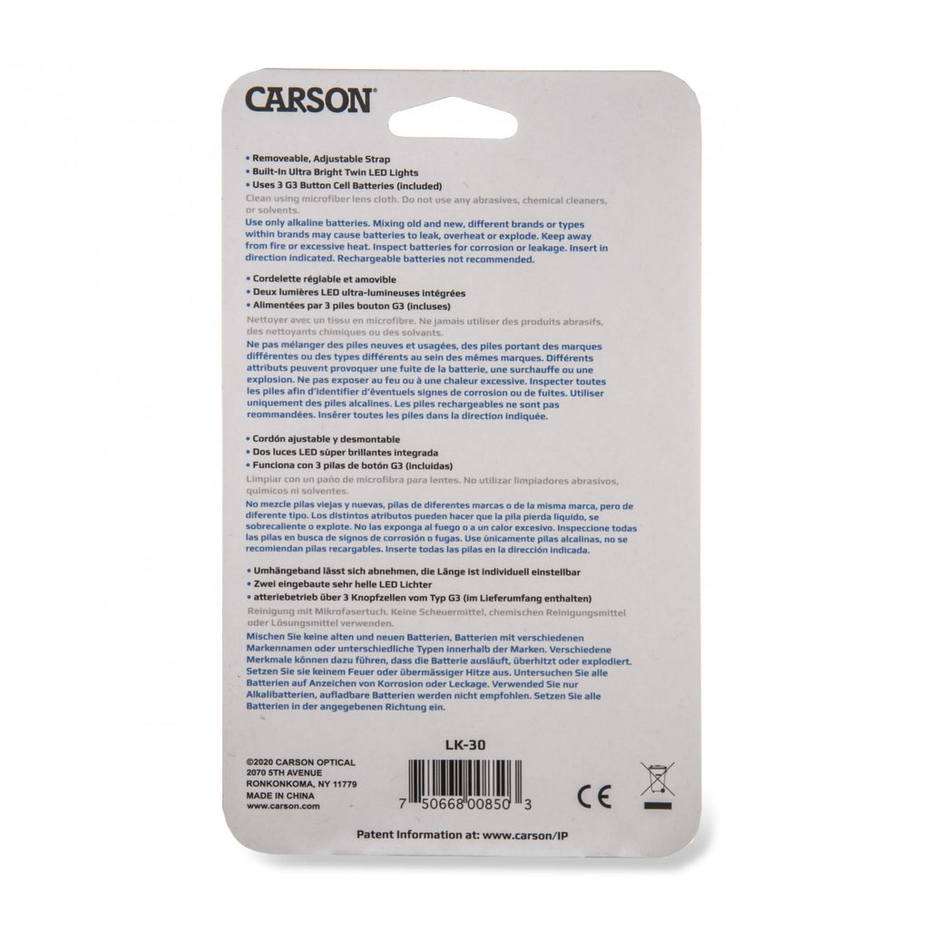 Carson MagniLook 2.5x Magnifier Pendant With LED
