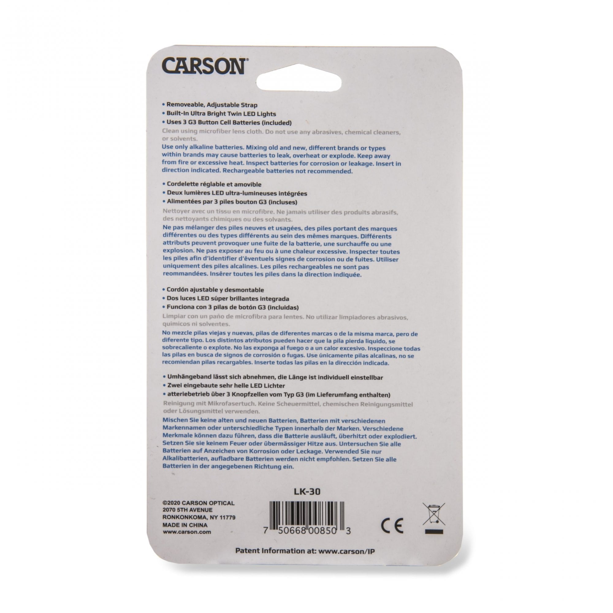 Carson MagniLook 2.5x Magnifier Pendant With LED