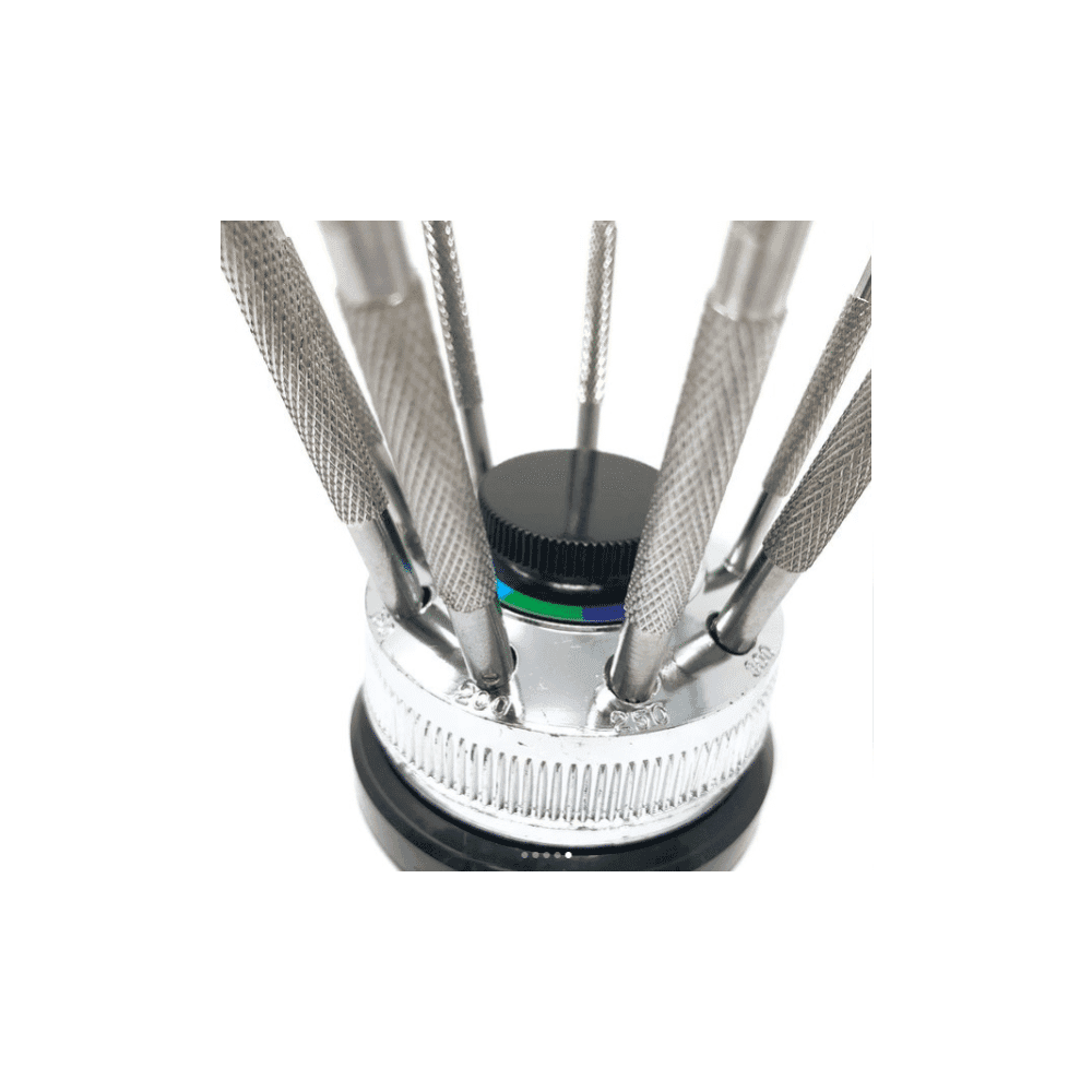 Set of 9 Watchmaker's Screwdrivers with Swivel Base