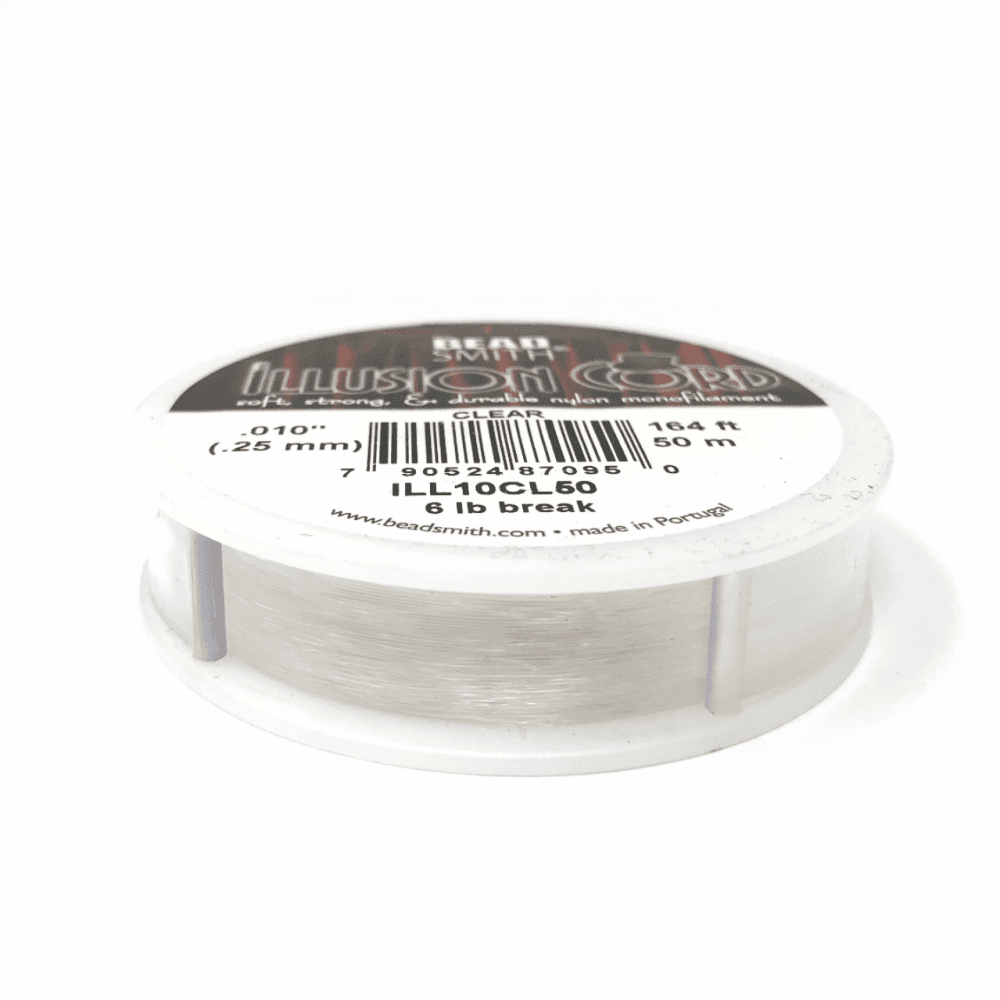 Beadsmith Illusion Cord, Clear, 0.25mm (0.010in) x 50m