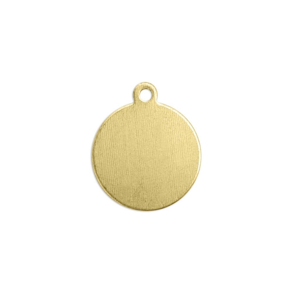 ImpressArt Premium Stamping Blanks - Brass 1/2" Circle Tag with Ring
