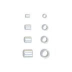 Beadalon Crimp Tubes Variety Pack, Sizes 1-4, 600pcs, Silver Plated