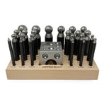Steel Dapping Punch Set of 24 with Block