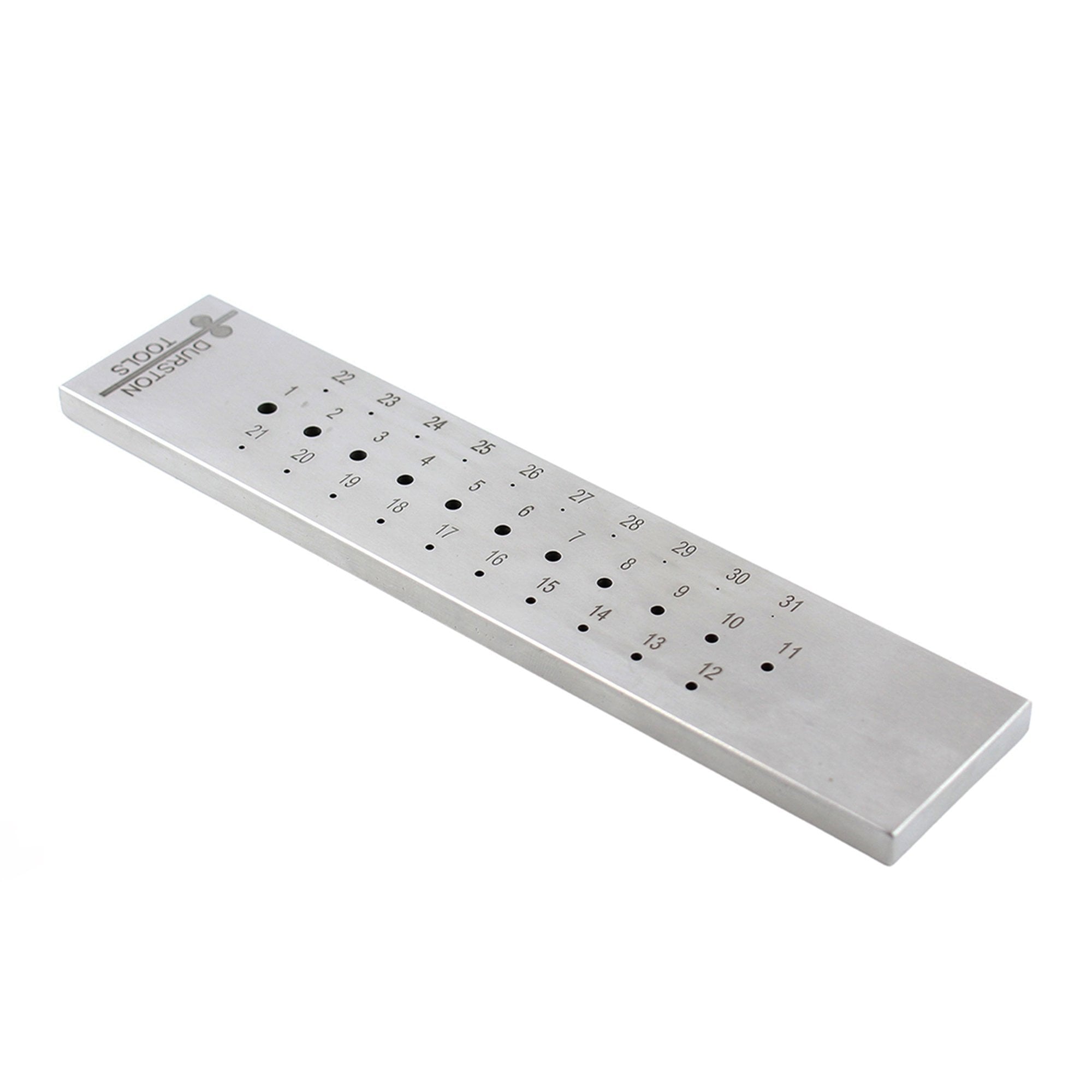 Durston Drawplate, 31 Round Holes, 0.5mm - 3mm