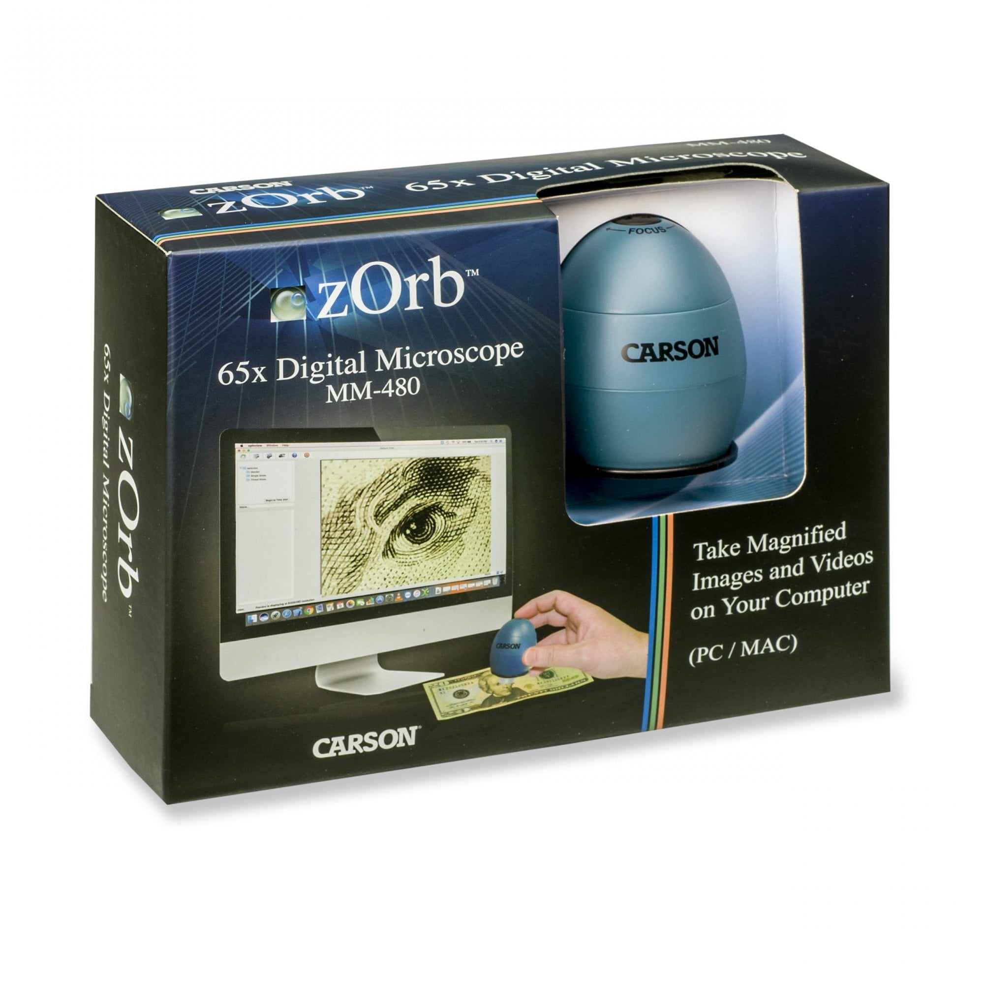 Carson LED Digital Computer Microscope, 65x Magnification