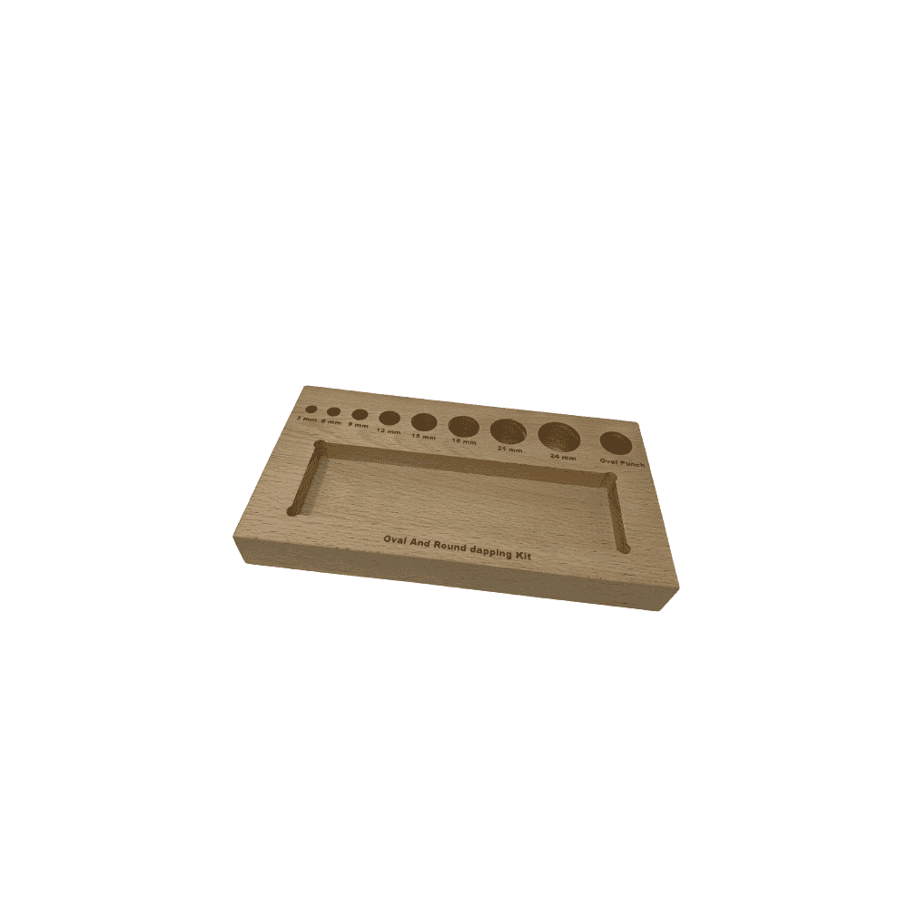 Oval and Round Dapping Block & Punch Set
