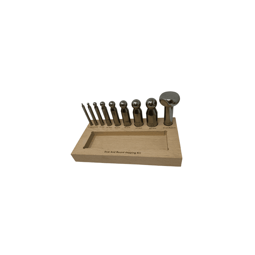 Oval and Round Dapping Block & Punch Set