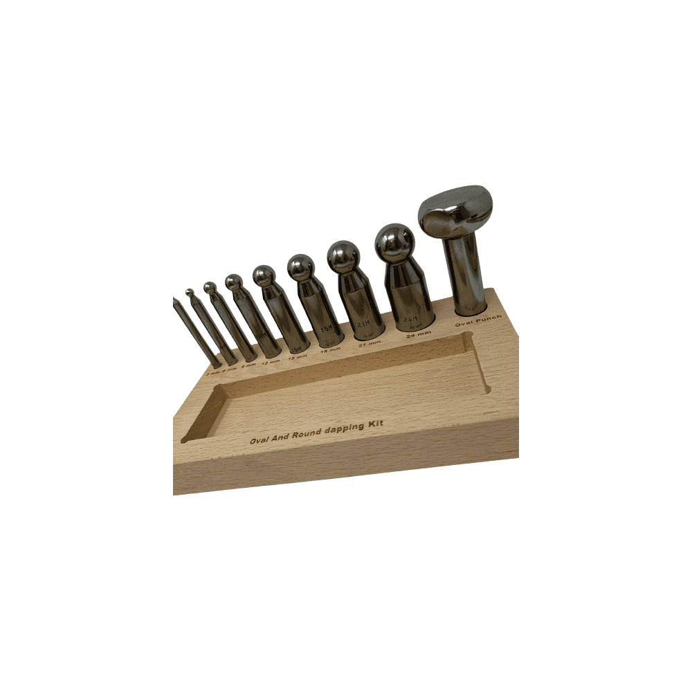 Oval and Round Dapping Block & Punch Set