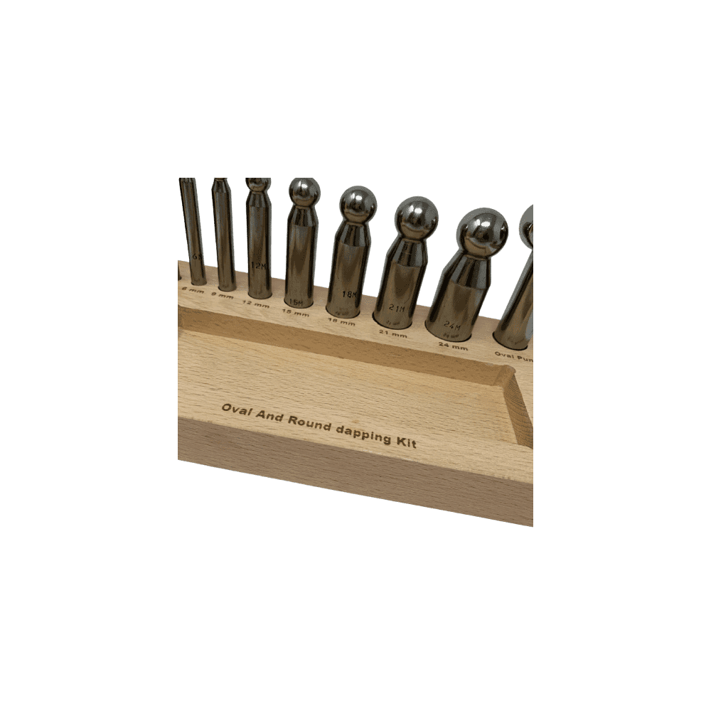 Oval and Round Dapping Block & Punch Set