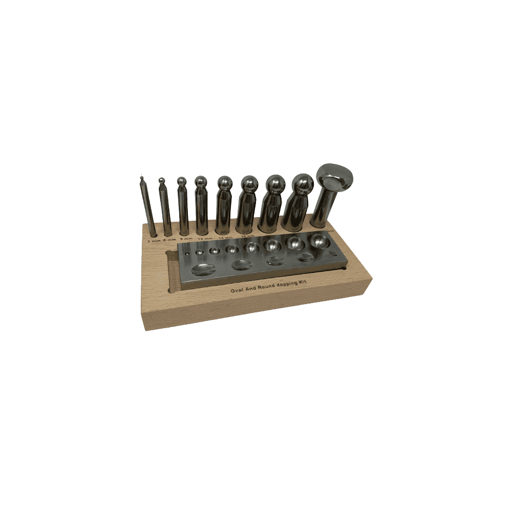 Oval and Round Dapping Block & Punch Set