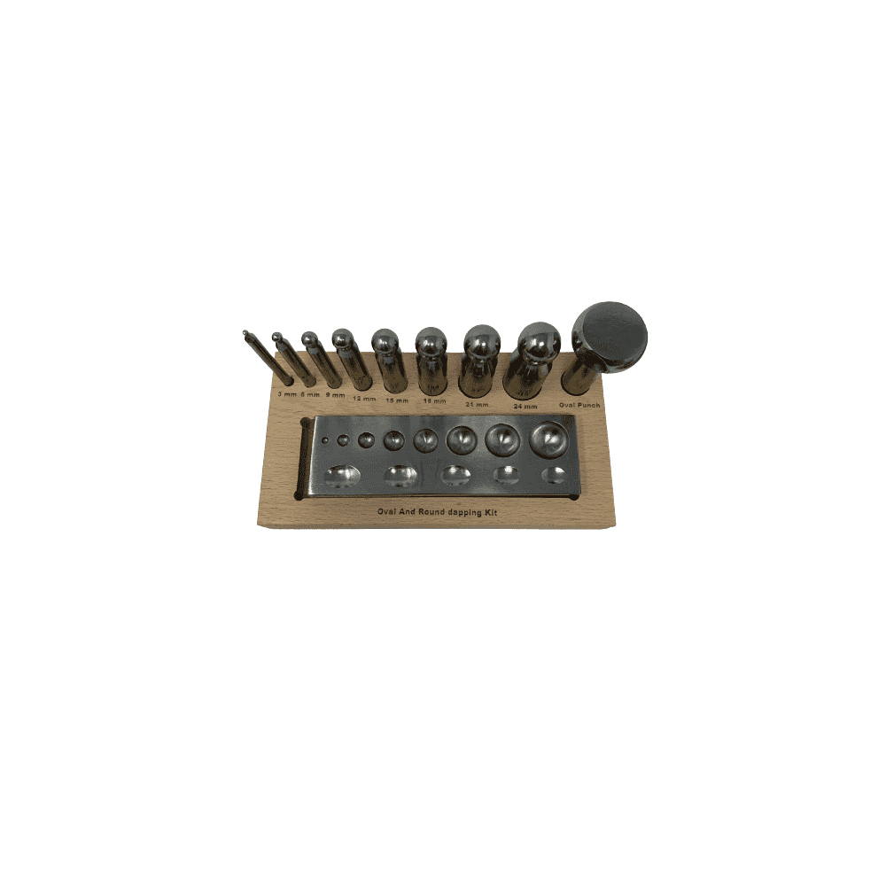 Oval and Round Dapping Block & Punch Set