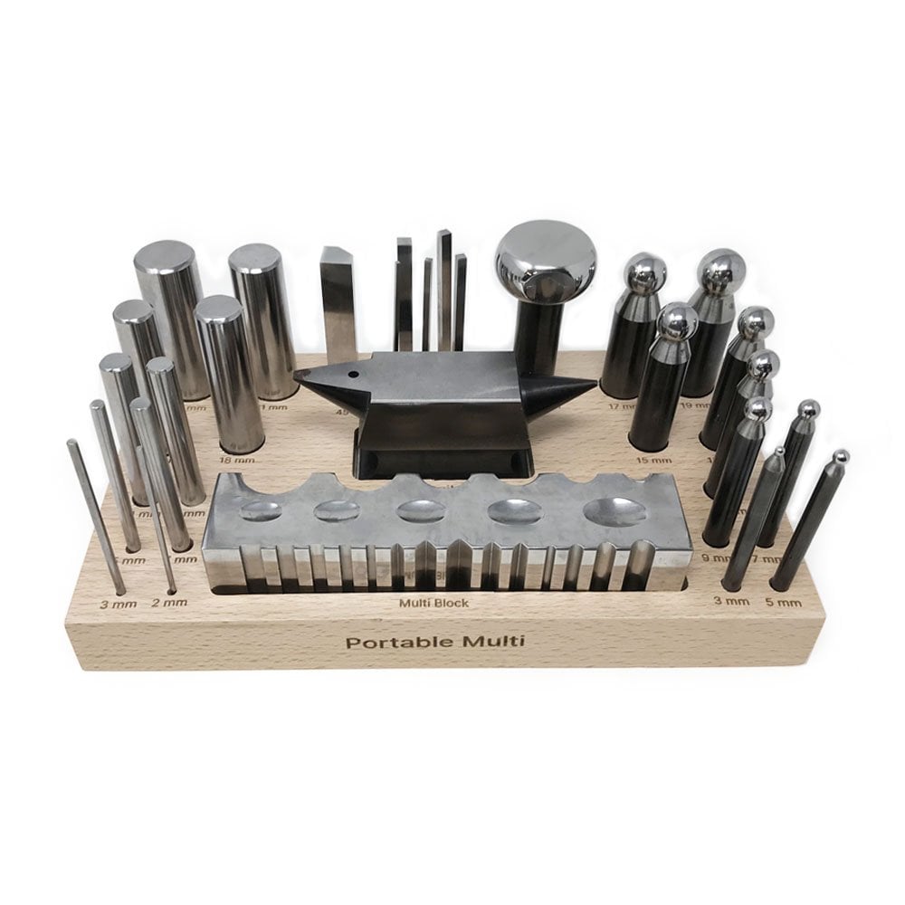 Portable Multi-Block Kit - Including Punch Set And Anvil