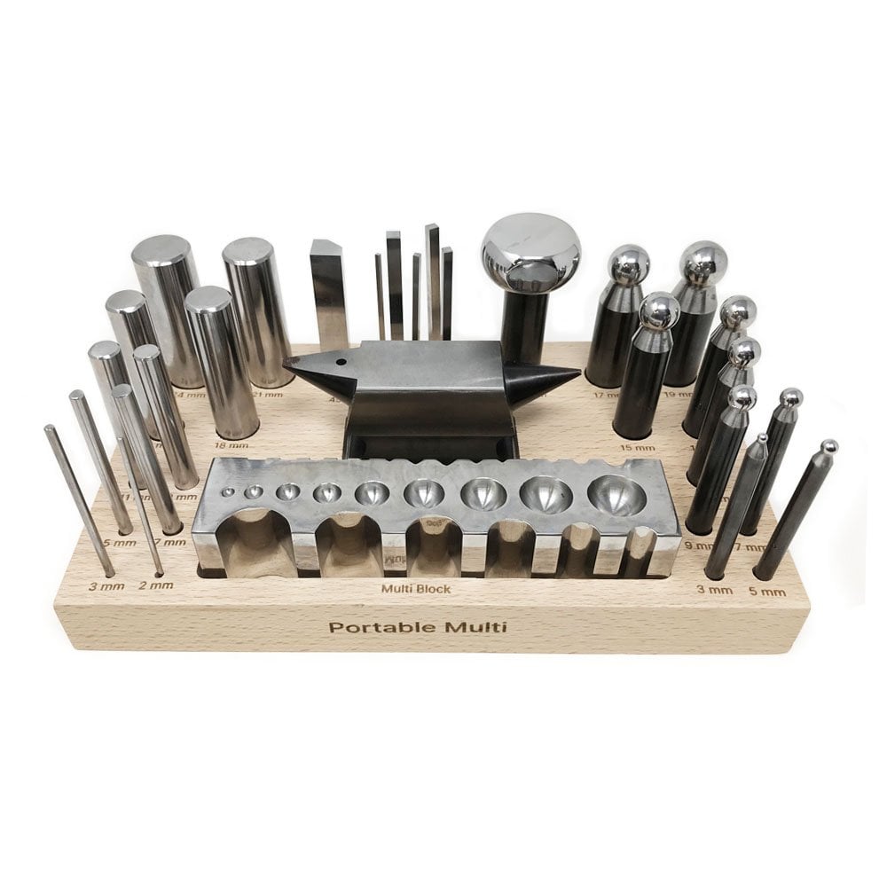 Portable Multi-Block Kit - Including Punch Set And Anvil