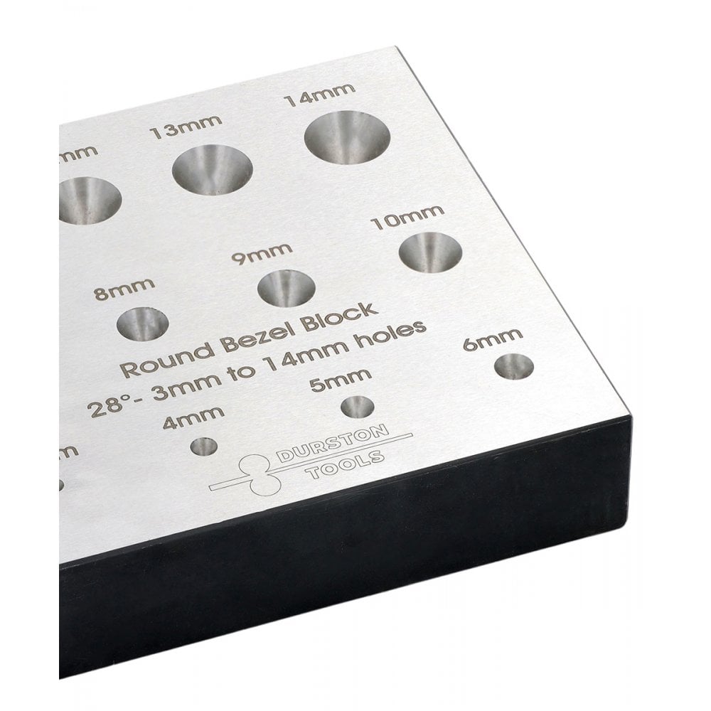 Durston 12 Hole Bezel Block & Punch 28 Degrees