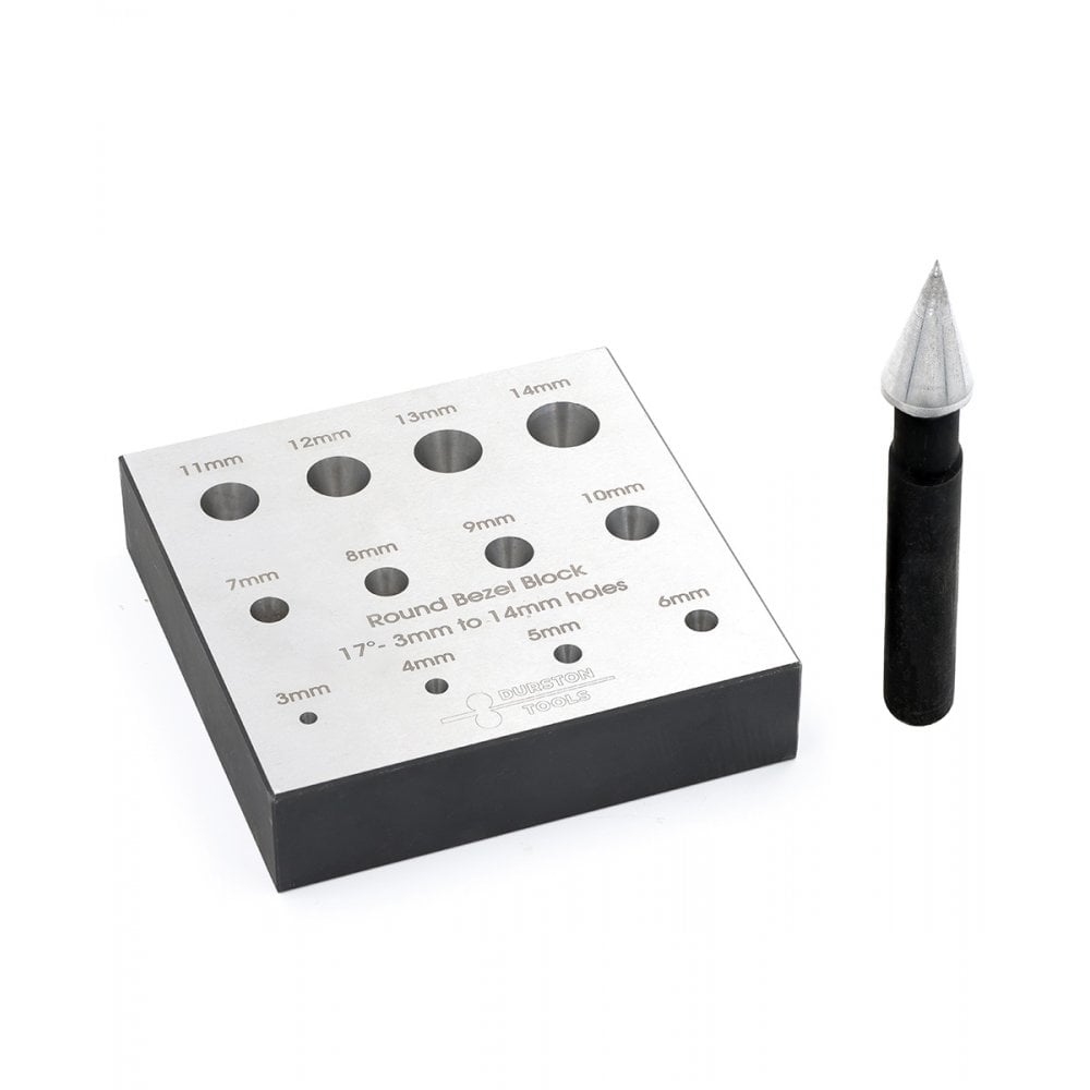 Durston 12 Hole Bezel Block & Punch 17 Degrees