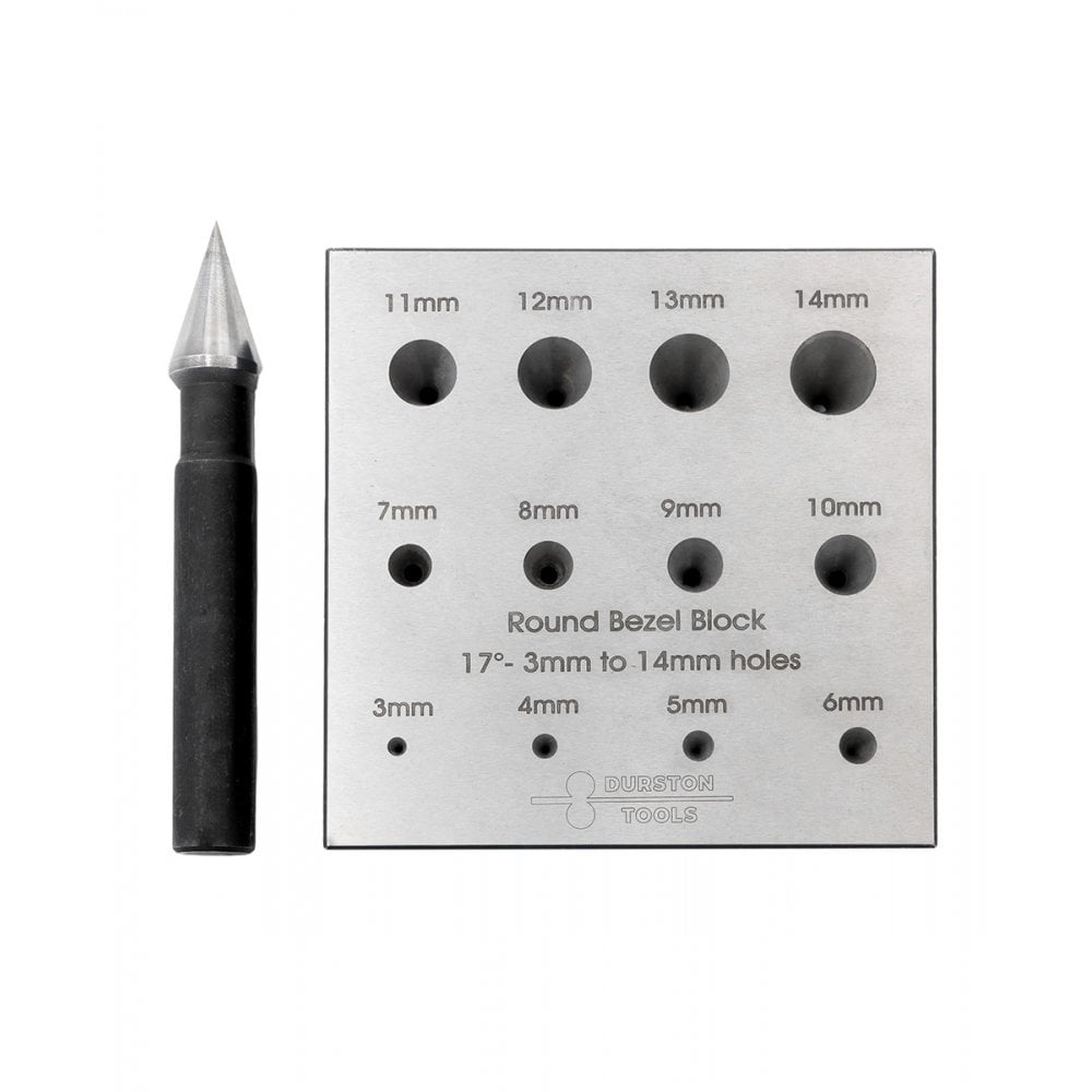 Durston 12 Hole Bezel Block & Punch 17 Degrees