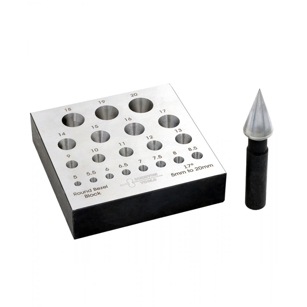 Durston 20 Round Hole Bezel Block & Punch
