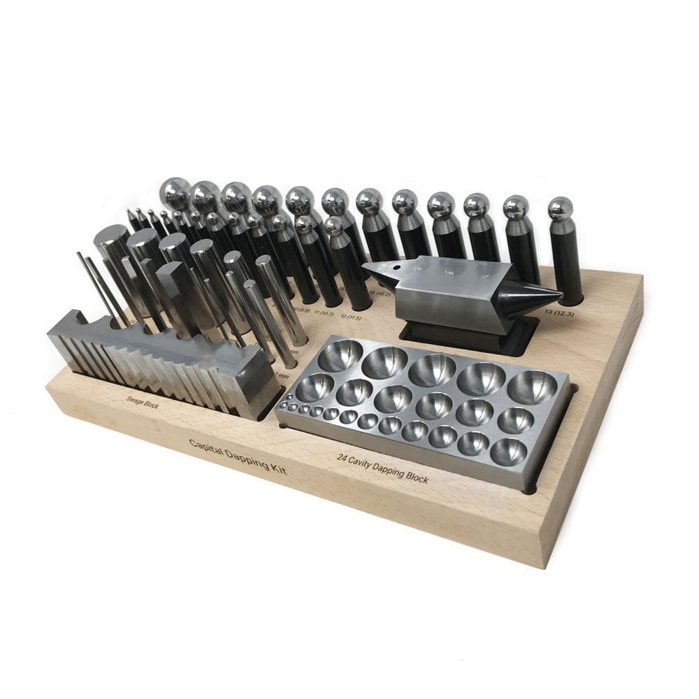 Capital Dapping Kit - Forming Block, Punch Set And Anvil