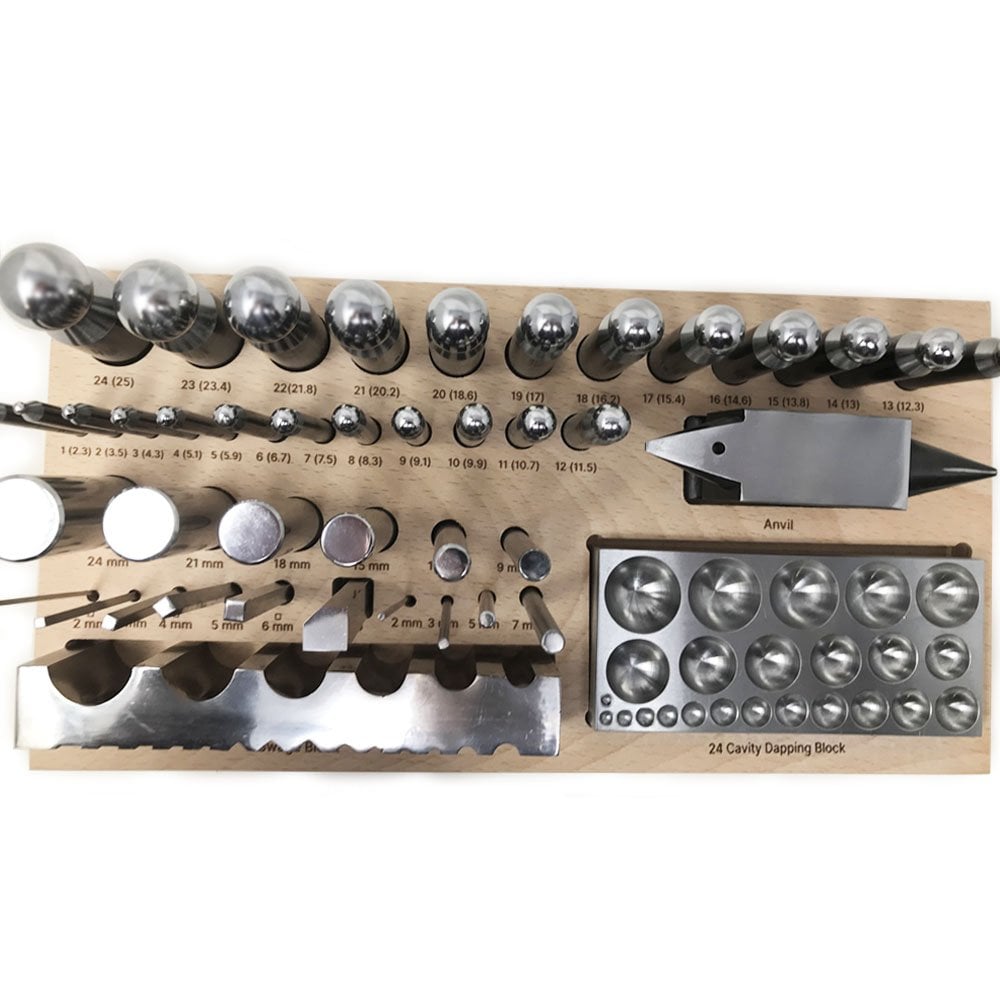 Capital Dapping Kit - Forming Block, Punch Set And Anvil