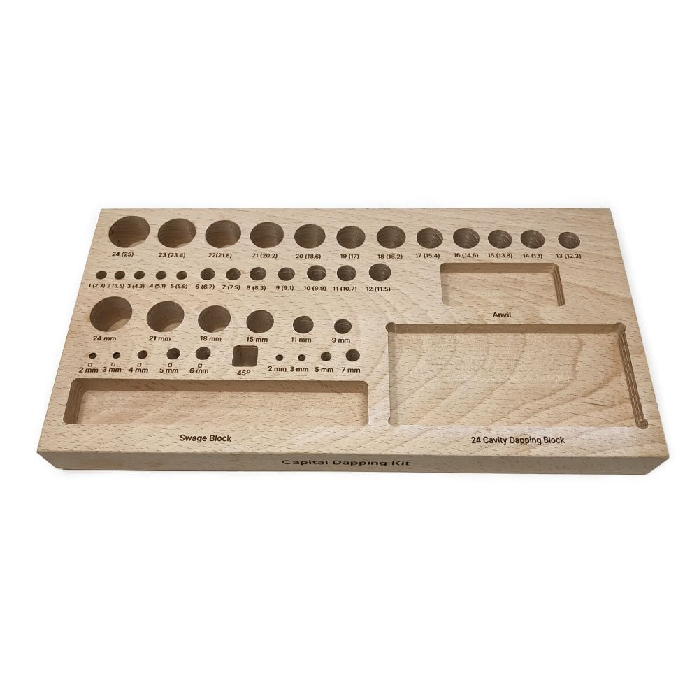 Capital Dapping Kit - Forming Block, Punch Set And Anvil