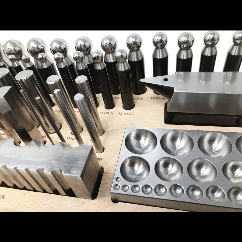 Capital Dapping Kit - Forming Block, Punch Set And Anvil