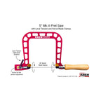 Knew Concepts 5" Saw Frame with Lever Tension & Swivel Blade Clamps