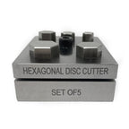 Hexagon Disc Cutter Set of 5