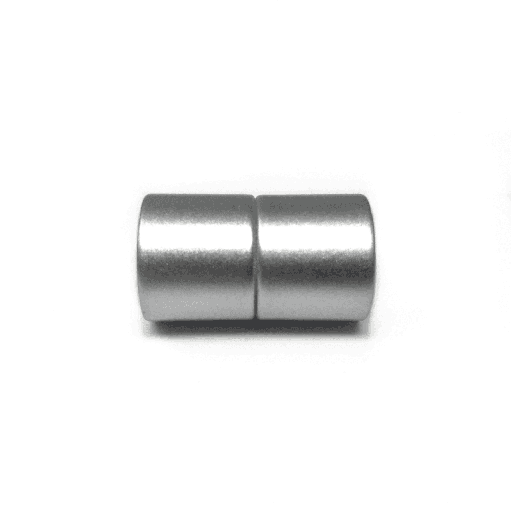 Magnetic Kumihimo Clasp - Acrylic Matte Chrome 12mm
