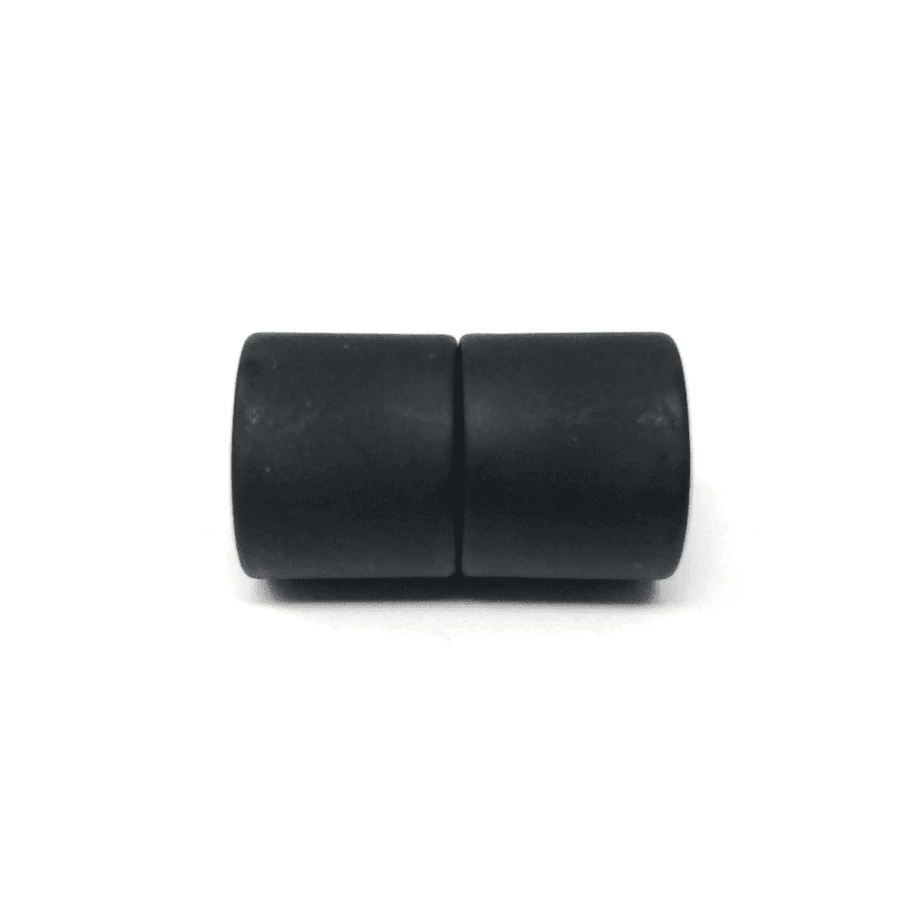 Magnetic Kumihimo Clasp - Acrylic Matte Black 12mm