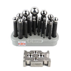 Durston 16 Piece Dapping Punch Set with Forming Block