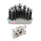 Durston 16 Piece Dapping Punch Set with Forming Block