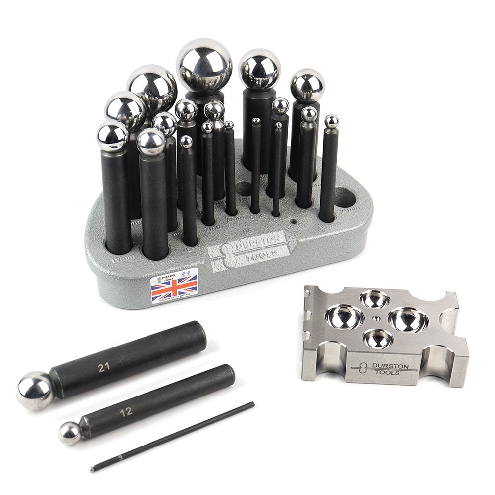 Durston 16 Piece Dapping Punch Set with Forming Block