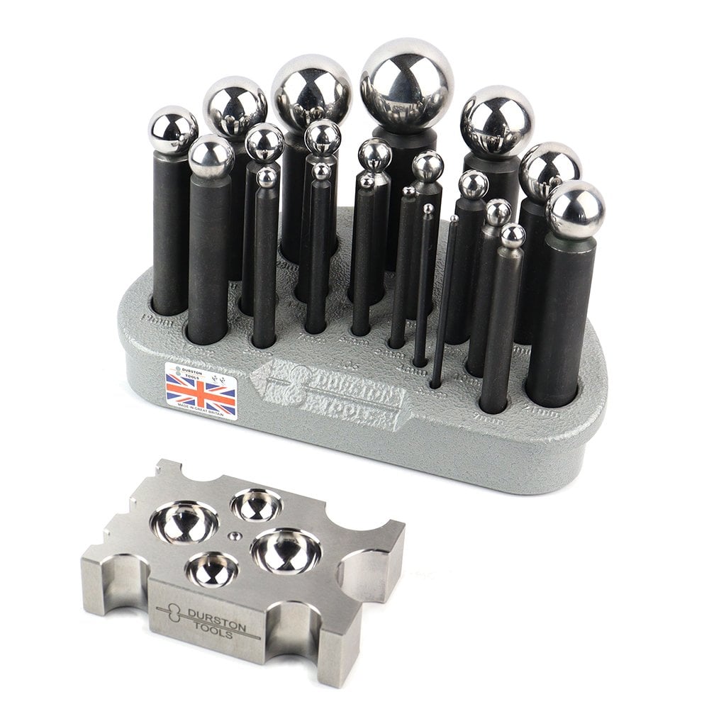 Durston 16 Piece Dapping Punch Set with Forming Block